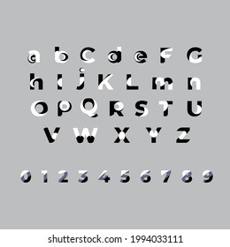 set of alphabet and number logo icons vector