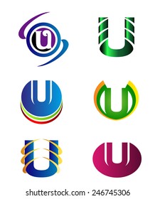 Set Of Alphabet Symbols And Elements Of Letter U, such a logo 