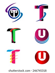 Set Of Alphabet Symbols And Elements Of Letter T, such a logo 