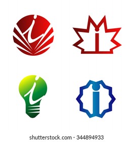 Set of alphabet symbols and elements of letter i
