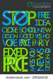 Set of Alphabet Text Design