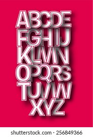 Set of Alphabet Text Design