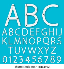 Set of alphabet vector