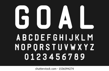 Set of alphabets font letters and numbers modern vector illustration