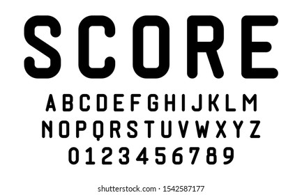 Set of alphabets font letters and numbers modern vector illustration