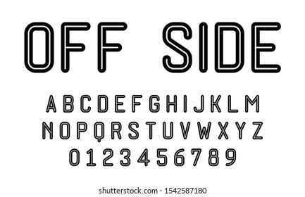 Set of alphabets font letters and numbers modern vector illustration