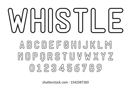 Set of alphabets font letters and numbers modern vector illustration