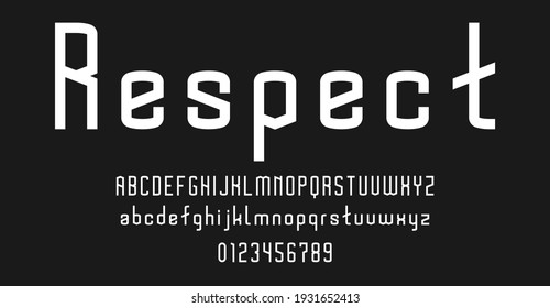 Set of alphabets font letters and numbers modern vector illustration