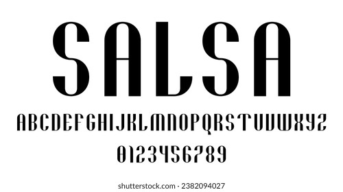 Set of alphabets font letters and numbers modern abstract design vector illustration