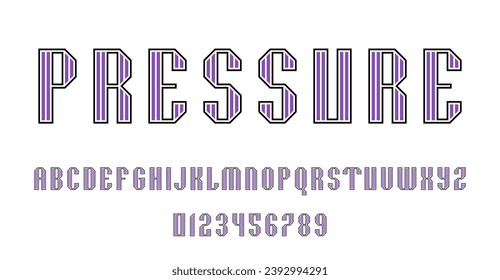 Set of alphabets font letters and numbers modern abstract design vector illustration