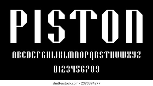 Set of alphabets font letters and numbers modern abstract design vector illustration