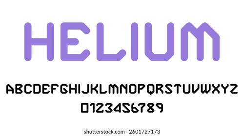 Set of alphabets font letters and numbers modern abstract design with solid style vector illustration