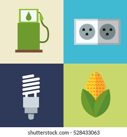 set alternative energy icons