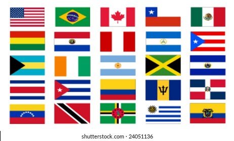 set of america flags
