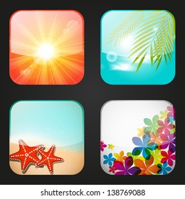 Set of American apps icons