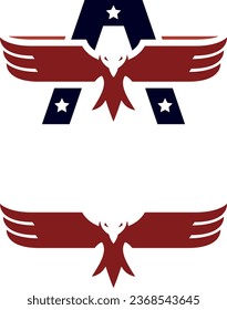 a set of american eagle icons