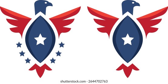 a set of american eagle icons