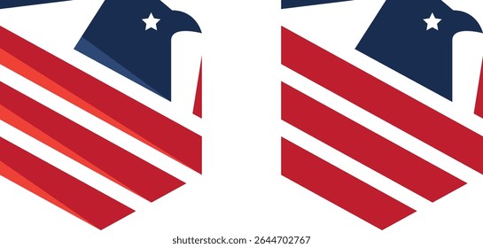 a set of american eagle icons
