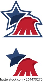 a set of american eagle icons
