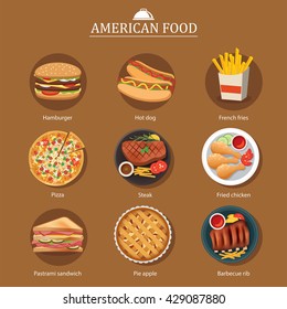 set of american food