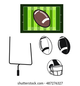 Set of american football design elements