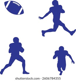 Set of American Football Elements Design Vector Illustration