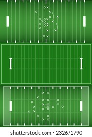 Set American Football Field Background View Stock Vector (Royalty Free ...