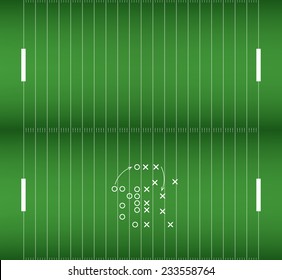 Set of american football field background. Soccer field view from above. eps10 format vector illustration 