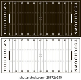 Set of American football field background with artificial turf. soccer field view from above. eps10 format vector illustration