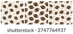 Set of American football seamless pattern.Recreation sport game background.