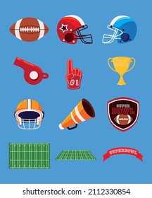 set of american football sport