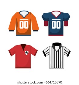set american football sport game unifrom