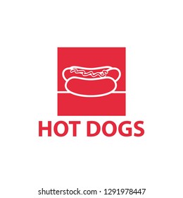 Set of American Hotdog Badges and logo templates