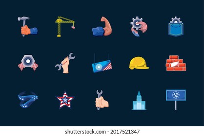 set american labor day festive