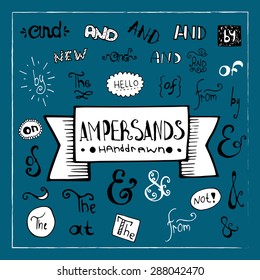 Set of ampersands. Vector