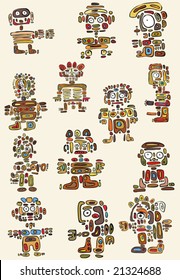 Set of the amusing stylised little men