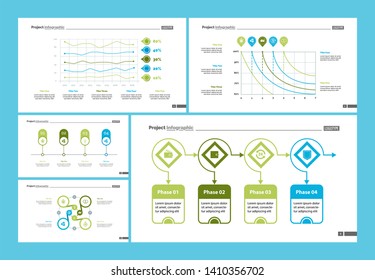 Set of analysis or management concept infographic charts. Business diagrams for presentation slide templates. For corporate report, advertising, banner and brochure design.