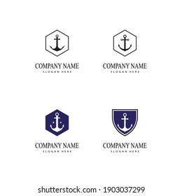 Icono de anclaje Ilustración vectorial de plantilla de logotipo