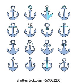 set of anchor icons