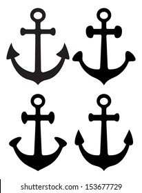 set of anchor silhouettes