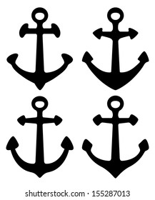 set of anchor silhouettes 