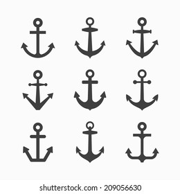 Set of anchor symbols. Vector.