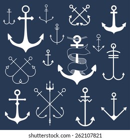 Set of anchors on blackboard