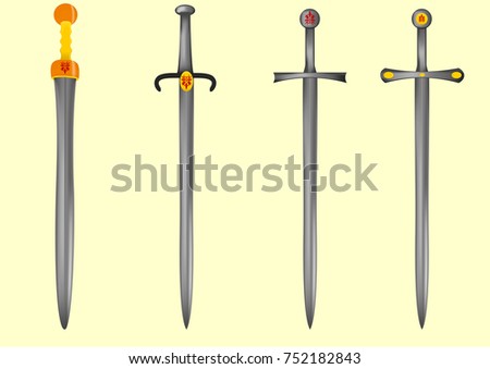 Set of ancient swords