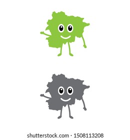 a set of Andorra map mascots