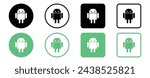 Set of android icons. Vector Illustration.