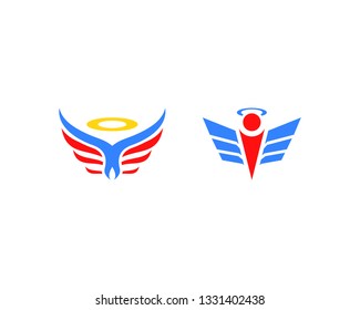 Set of Angel logo design