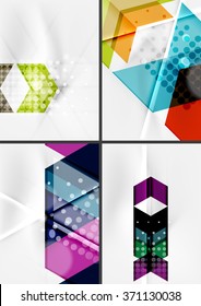 Conjunto de planos de fundo abstratos de design de ângulo e linhas retas