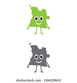 a set of Angola map mascots