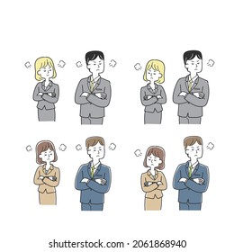 Un grupo de hombres de negocios enfadados